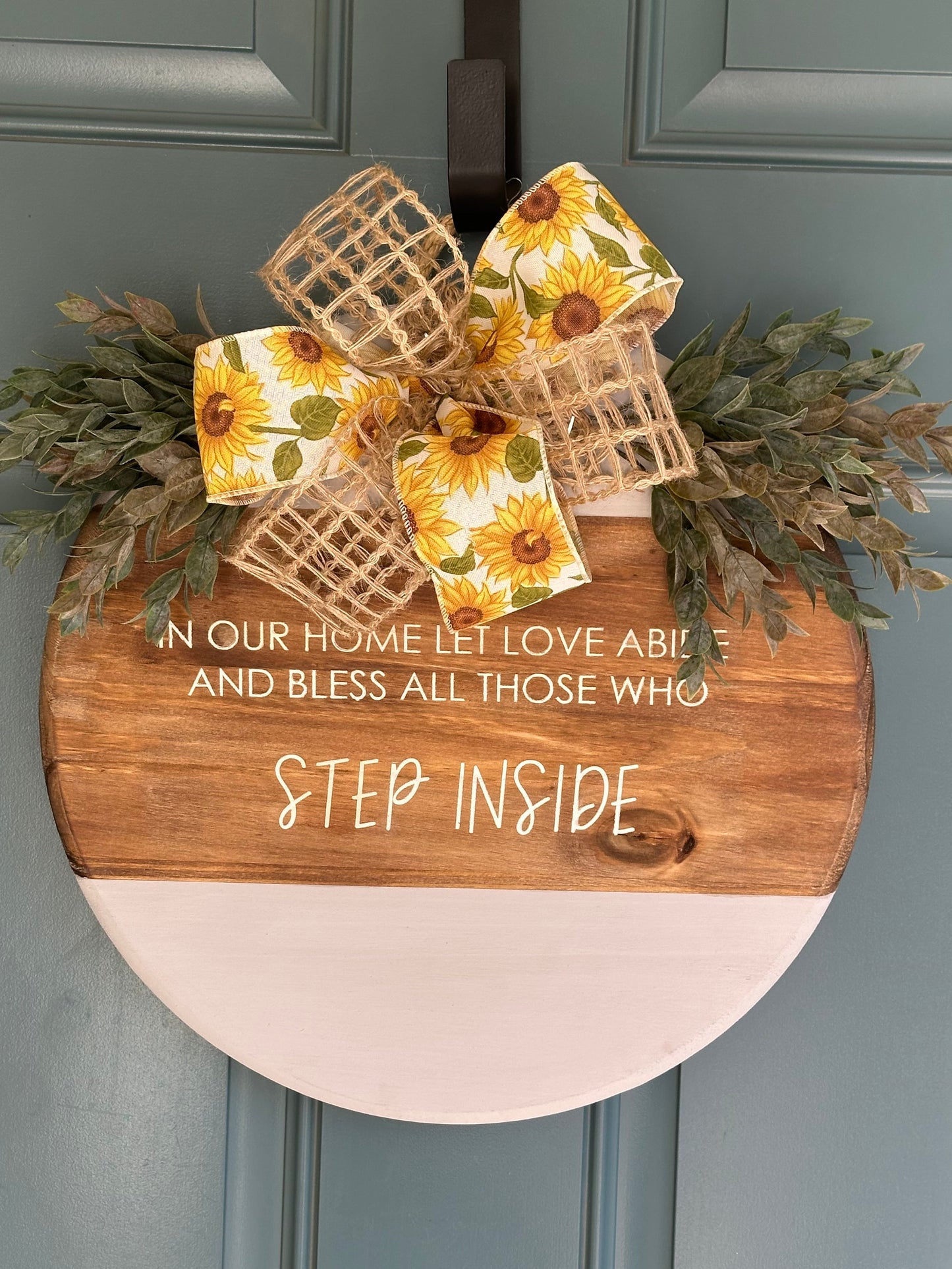 DOOR HANGER – IN OUR HOME LET LOVE ABIDE AND BLESS ALL THOSE WHO STEP INSIDE